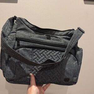 Lug Gray Quilted Messenger Bag